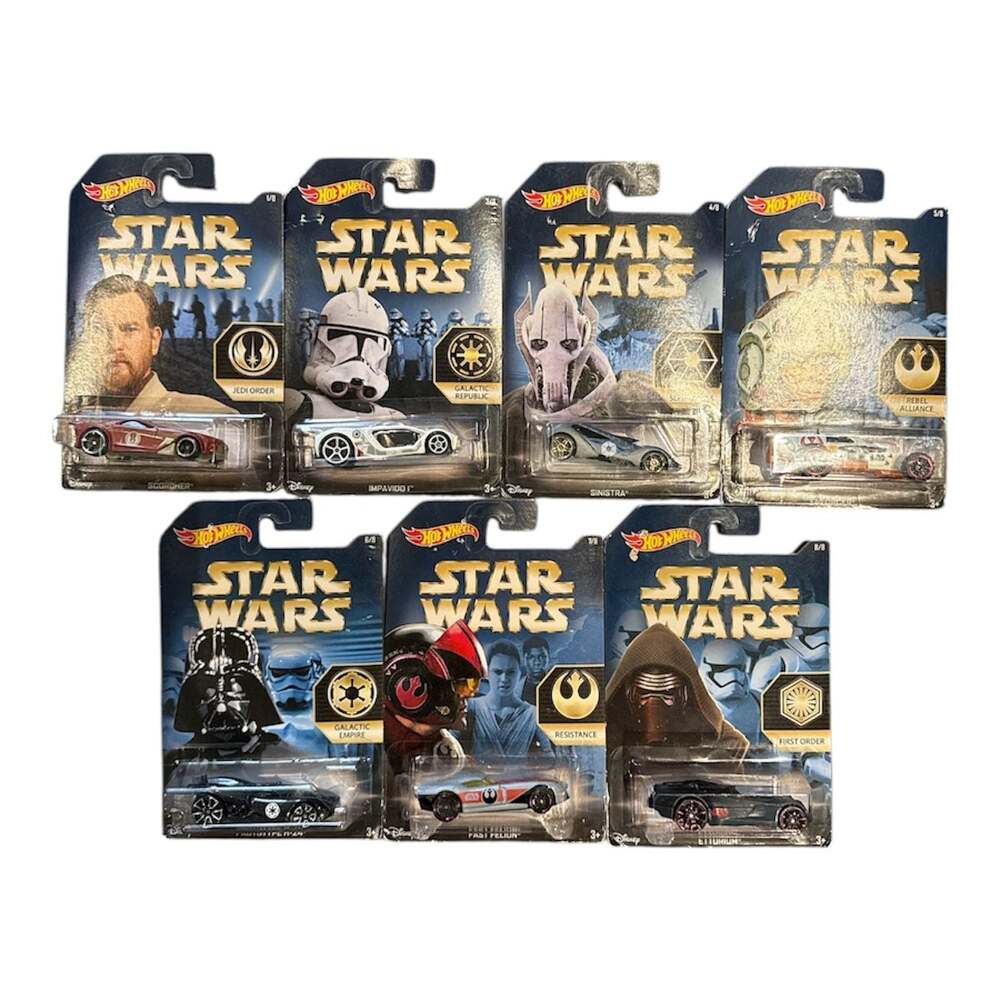 Hot Wheels Star Wars 2015 Factions Series Set of 7 Die-Cast Cars